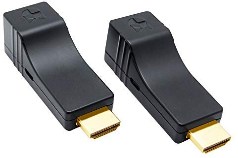 DDMALL HDMI Extender over Single CAT5e/CAT6 Cable, Mini Size, USB-Powered, POE/POC, Full HD 1080P, No Latency, No Signal Loss, No Extra HDMI Cables Needed, Transmitter and Receiver Kit (HE-15)