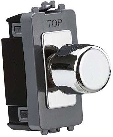 6A 1G 2-Way Dummy Dimmer Module - Polished Chrome