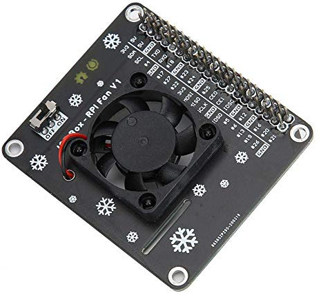 Ventilateur RPI pour Carte d'extension 4B/3B +/3B/3A + GPIO, Dissipation Thermique Efficace, Refroidissement Actif, commutateurs, Ventilateurs de dissipateur de Chaleur et Lampes