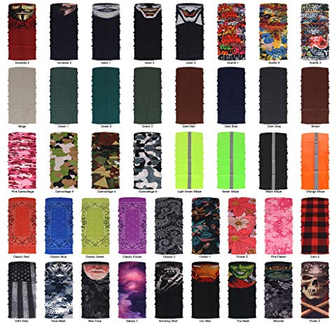 Georges Multifunktionstuch Halstuch in vielen verschiedenen Designs vielseitig einsetzbar | Sturmhaube | Schlauchschal | Stirnband | Piratentuch (Vendetta 2)