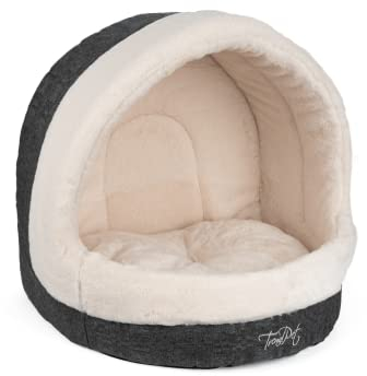 TrendPet LunaHome Kuschelhöhle für Hunde und Katzen und grau und beige (Beige)