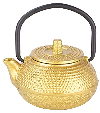 Teiera in Ghisa,Teiera con Infusore,Teiera Giapponese,Teiera Ghisa Giapponese da 50 ml Teiera Ghisa con Manico 4,3×3,8 cm