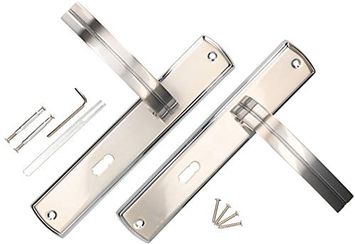 KOTARBAU® Türdrückerset 72 mm BB Langschild Nickel-Chrom Universal Modern
