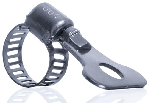 YoiYee 8-12mm Hose Clamp, 304 Stainless Steel Adjustable Pipe Clip with Thumbscrew, Butterfly Type Metal Worm Drive Ducting Strap for Securing Gas/Fuel Line, Pack of 4