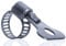 YoiYee 8-12mm Hose Clamp, 304 Stainless Steel Adjustable Pipe Clip with Thumbscrew, Butterfly Type Metal Worm Drive Ducting Strap for Securing Gas/Fuel Line, Pack of 4