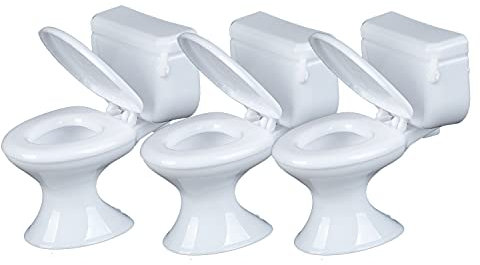Haoyunlai 3 Pieces Mini Toilet Seat Toy Doll House Furniture for Boy Girl Party Celebrating Party Favor Birthday Party Cake Decoration Furniture Dollhouse Accessories