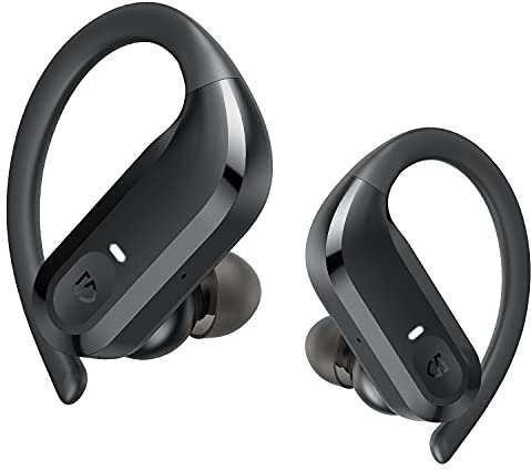 SoundPEATS S5 Auriculares Inalambricos Deportivos, Bluetooth 5.0 Deporte IPX7 Impermeable Cascos Inalámbricos Reproducción de 20 Horas, Controladores de Graves Mejorados de 12 mm, Control Táctil