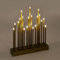 Dapo Klassische LED Stimmungsleuchte 19 flammig batteriebetrieben Lichterbogen H: 28cm Weihnachts-Deko-Lampe Fensterbeleuchtung (Altmessing-Spitze)