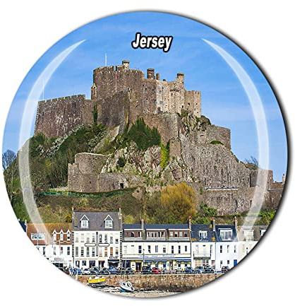 Jersey UK Fridge Magnet 3D Crystal Tourist Souvenir Gift Collection Kitchen Supplies Refrigerator Magnetic Sticker