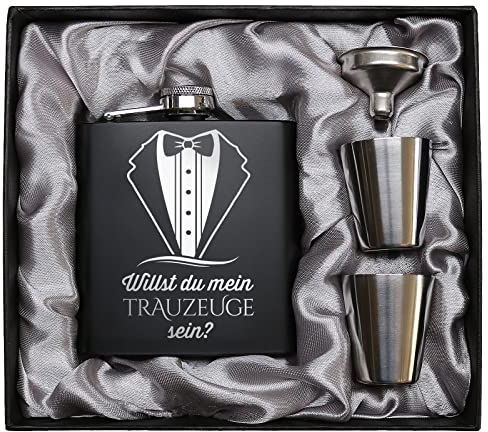 Pixelstudio Willst du Mein Trauzeuge Sein? Flachmann Trauzeuge Fragen Mann Geschenke