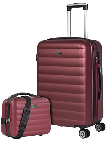 ITACA - Gepäck-Sets, Reisekoffer, Reisekoffer Set, Kofferset, Hartschalenkoffer, Trolley-Set, Luggage - Große Auswahl an Koffer & Trolleys für Jede Reise!, Granat