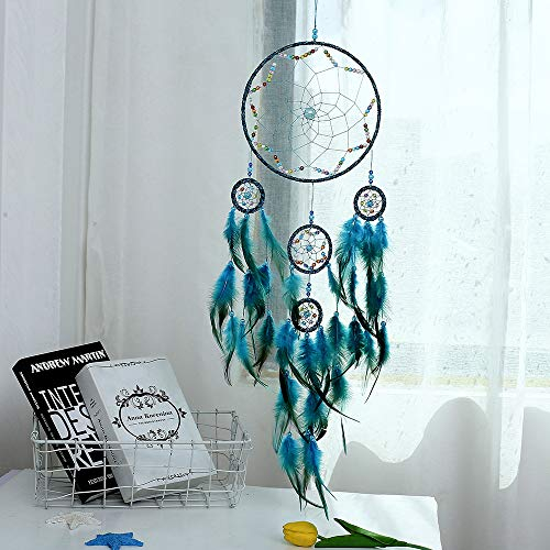 HAMON Dreamcatcher Traumfänger Feder für Kinder Traumfänger Klein Handgefertigt Dreamcatcher für Wandbehang Wohnkultur Ornamente Handwerk Dekoration (Type 3)