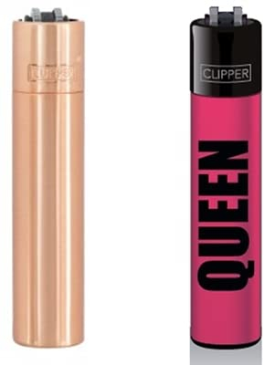 Clipper® Feuerzeug 1x Rosegold (Bundle mit Queen Pink)