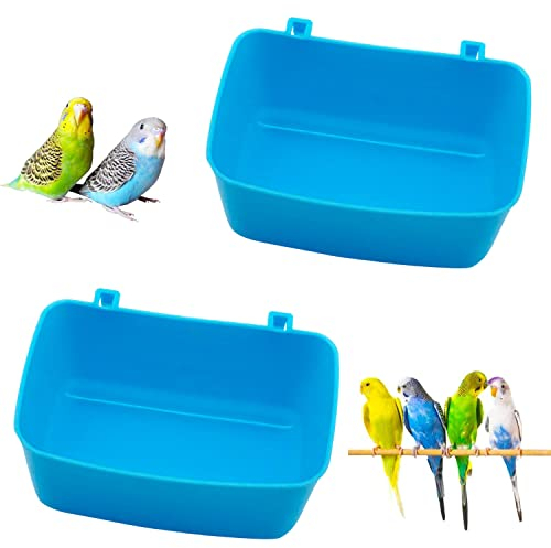 Sunshine smile 2 Pack Papagei Badewanne,Kleine Papagei Dusche Bad,Vogelbadewanne FüR KäFig,HäNgen Vogelbad Badewanne,Papageiendusche VogelkäFig ZubehöR,Papagei Badewanne Vogel,VogelkäFig-ZubehöR