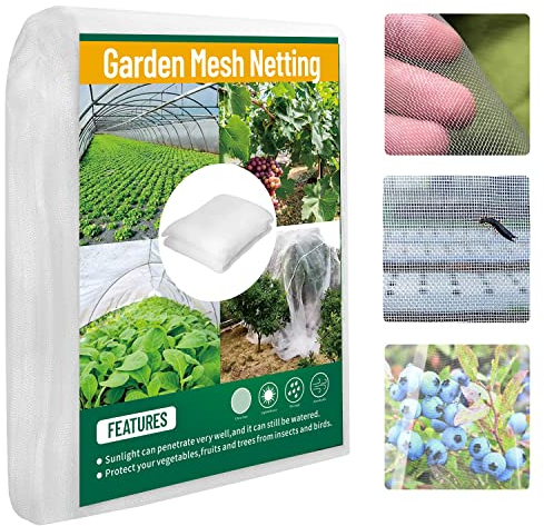 Rete Anti Insetti,Rete Anti Insetti per Orto,Rete di Protezione Dagli Insetti,Rete Anti Uccelli,Rete per Insetti Orto,Rete di Protezione Delle Piante,Reti Protettive da Giardino,Fiori,Colture e Serre