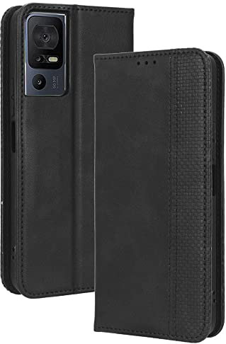TCL 40 SE Case [Wallet Case] [Kickstand] [Card Slots] [Magnetic Flip Cover] Compatible with TCL 40 SE Smartphone(Black)