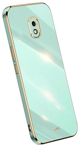RankOne Hülle ist geeignet für Samsung Galaxy J3 2017 (5 Inches), Galvanikrahmen Silikon Handyhülle - Grün