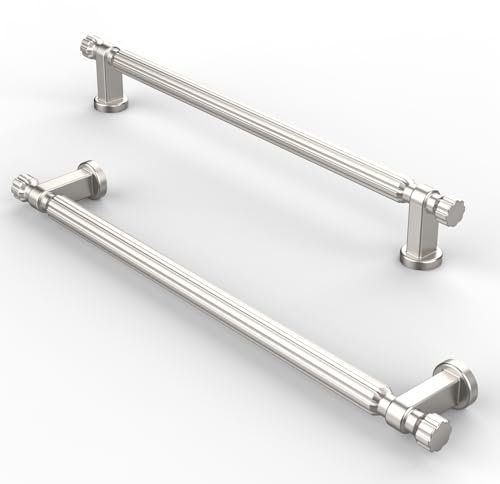 FURNIWARE Pack of 10 Cabinet Handles Brushed Nickel Kitchen Door Handles Hardware Drawer Pulls Kitchen Cabinet Door Handles Pull-192mm(7.6 Inch) Hole Center