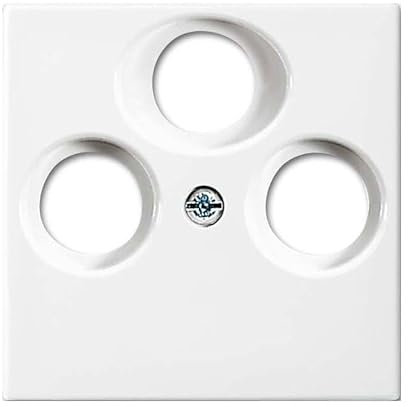 Busch-Jaeger 1743-03-914 Zentralscheibe Abdeckung Antennensteckdose 3-fach (Thermoplast) Balance SI Alpinweiß