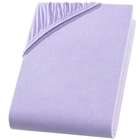 Visaggio Classic Spannbettlaken 100% Baumwolle Jersey Spannbetttuch Bettlaken Betttuch Farben Größen wählbar 90x200 cm - 100x200 cm