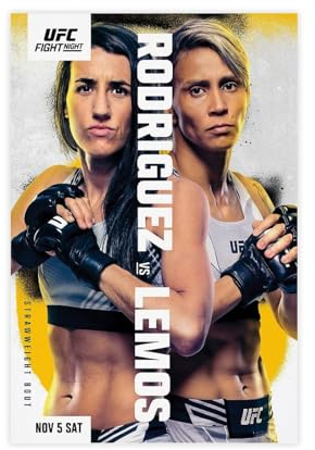 Poster auf Leinwand, Motiv: Boxen – UFC Fight Night 214; Marina Rodriguez Vs. Amanda Lemos 2022, Schlafzimmer, Dekoration, Sport, Landschaft, Büro, Raumdekoration, Geschenk, ungerahmt, 30 x 45 cm