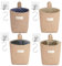 4 Pezzi Borsa Appendibile con 8 Gancio, Organizer Bagno Appendibile, Porta Oggetti Bagno Appendere, Porta Oggetti Doccia Appendere, Organizzatore Appendibile, Tasche Portaoggetti per Piccoli Oggetti