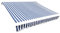 NITCA Tessuto di Ricambio per Tenda da Sole, Tendone Parasole in Tela, Tela da Sole per Balcone, Patio, Terrazzo, Esterno, Giardino, Blu e Bianco 500x300 cm