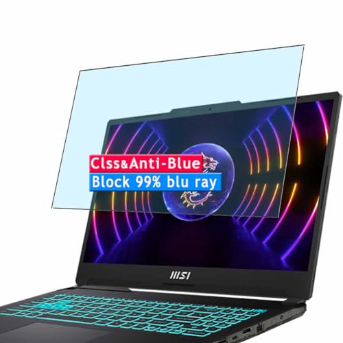 Vaxson Anti Blue Light Tempered Glass Screen Protector, compatible with MSI Cyborg 15 A12U A12UDX A12UCX A12UC 15.6 Laptop Visible Area, 9H Film Protectors Guard