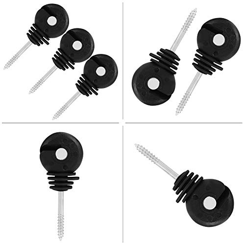 Weidezaungerät, 12 V, Zaunisolator, 25 X 21 X 7, 100 Stück, Kurzer Schraubisolator, Wiesenzaunpfosten, Zubehör, Cloture Electric