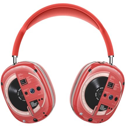 SURITCH Hülle Kompatibel mit AirPods Max, Weiche TPU Kratzfeste Schutzhülle für Kopfhörer Ohrmuscheln, Dünne Portabel Zubehör (Rot)