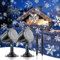 Christmas Snowflake Light Projector Outdoor 2 Sets, CHILCEW IP65 Waterproof Rotatable Snowfall LED Projector Lights Plug in and Wall Mounted, Christmas Decoration for Indoor Wedding Party Garden