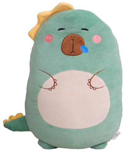 Aiuidun Capybara Plüschtier Kissen, Niedliche Stofftiere, Squishy Umarmungskissen, Superweiches Meerschweinchen Plüsch Geschenke für Kinder (Dinosaur Capybara)