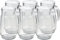 6 Pack Clear Thick Transparent Glass Jugs Serving Table Decanter Set (Dalia)