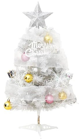 Albero di Natale da tavolo, piccolo albero di Natale con luci | Piccolo albero di pino natalizio a LED artificiale,Piccolo albero di Natale artificiale bianco per tavolo, scrivania, finestra, libreria