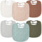 Susurration Lätzchen Baby Musselin Halstuch Baby Weiche Verstellbare Quadratische Sabberlätzchen 6 pack für Unisex Mädchen & Jungen(grün&braun)