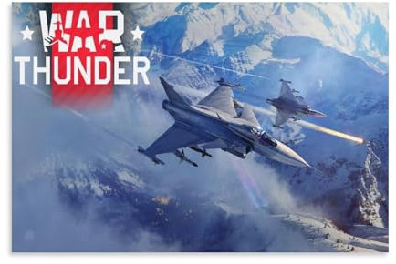 HKLOPUY Flying Games Poster War Thunder Art Air Superiority, dekoratives Gemälde, Leinwand, Wandposter und Kunstdruck, moderne Familienschlafzimmer-Dekoration, Poster, 20 x 30 cm