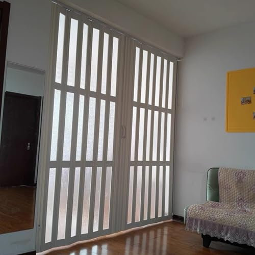 Porte a libro Porte bifold personalizzabili per il soggiorno con balcone Warehouse, Porte scorrevoli a fisarmonica con accessori, Cancello divisorio personalizzabile per stanze grandi e piccole(70x200
