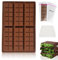 XIKAYA Moule Tablette Chocolat, Moule chocolat profond, Moule silicone Tablette de Chocolat, Avec grattoir et sac, Pour 6 chocolat, praline, bonbons (carré, sans BPA)