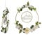 ReWu Türkranz Just Married Blumen Schriftzug zum Aufhängen Trockenblumenkranz Hochzeit Dekokranz Hauseingang Aufhänger Holz Ø 30cm