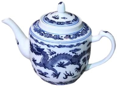 China Jingdezhen Große Kapazität handbemalte Teekanne Blau und Weiß Porzellan Keramik Teekanne Blume Teekanne Kaffeekanne A06