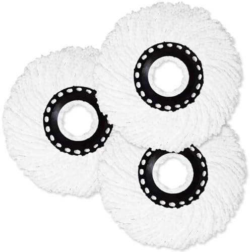 3 Pack Mop Heads Replacement for 360° Spin Mop – Heads for Easy Cleaning – Perfect for Wet and Dry Floors