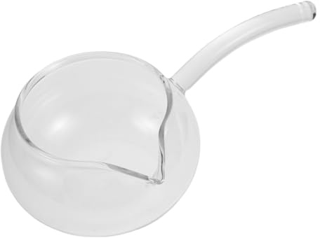 UKCOCO Glass Tea Divider with Side Spout 6.30 Inch Heat Resistant Gong Bei for Traditional Chinese Tea Ceremony Serving Pitcher