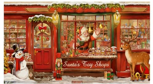 Garagentorabdeckungen für Weihnachten, 200 x 150 cm, Garagenbuddy Weihnachtstürbanner zum Aufhängen, Weihnachtsmann-Hintergrund, Türabdeckung für Weihnachten, Neujahr, Zuhause, Hof, Urlaub, Dekoration