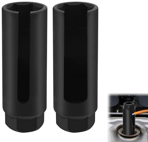 2 Pièce Douille Sonde Lambda 22mm Douille Capteur D’Oxygène Universelle | Outil De Dépose Capteur O2 Automobile 1/2, avec Ouverture Large pour Protection Des Câbles (Noir)