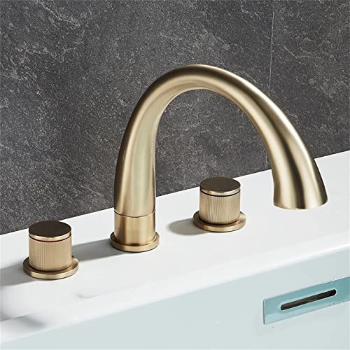 Robinets de lavabo 8 pouces, style rétro industriel, robinets salle bains à double poignée, 3 trous, d'eau chaude et froide, noir