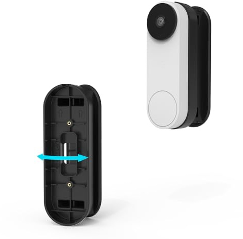 Koroao 0 to 45 Degree Left and Right Adjustable Angle Mount Compatible with Google Nest Doorbell (Wired,3rd Gen) Camera (Black)