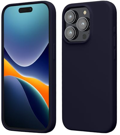 kwmobile Handyhülle für iPhone 15 Pro Hülle, für iPhone 15 Pro Case - Hülle Silikon - kabelloses Laden - Deep Ocean