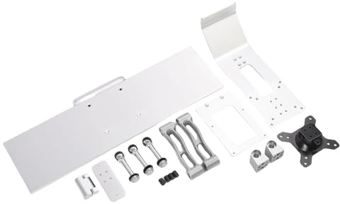 Wakects Screen and Keyboard Desk Mount, Height Adjustable Arm, Articulating Monitor Holder with Tray for 17-32 Inch Screens and Numeric Keyboards