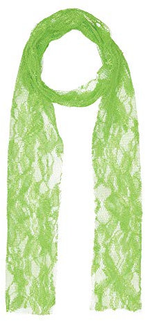 Bristol Novelty Spitzenschal in leuchtendem Neongrün (1 Stück) - Perfektes Accessoire für Partys, 1980er-Jahre-Mottoveranstaltungen, Festivals, Cosplays und mehr, Halloween, Halloween