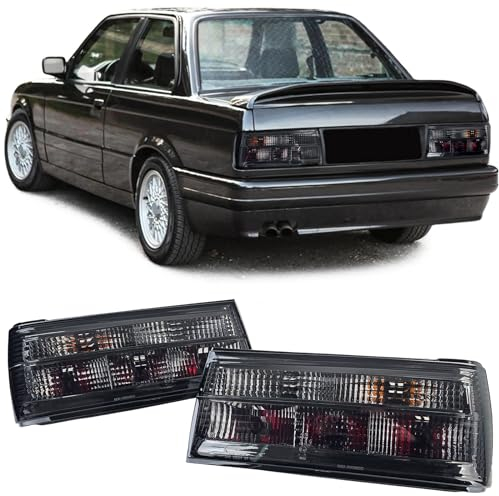 Klarglas Rückleuchten Schwarz Smoke passend für BMW 3er E30 Facelift